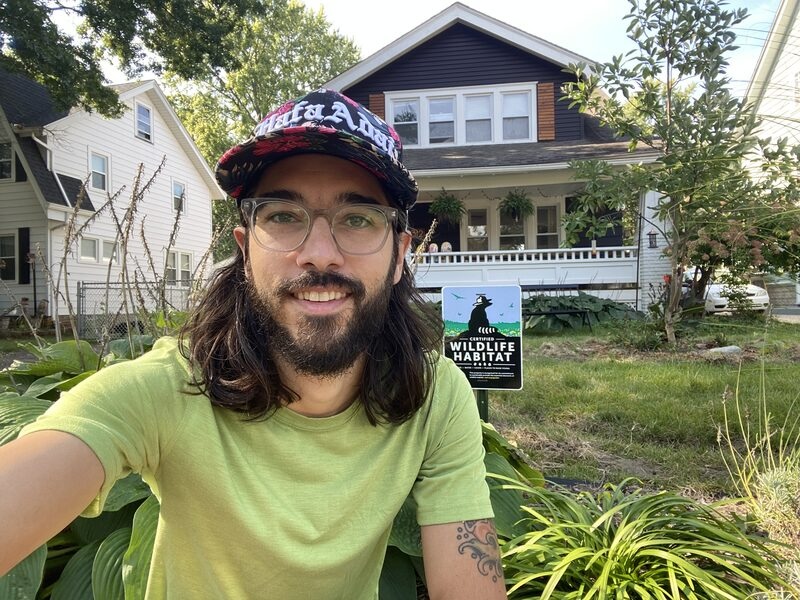 Tim Miller, founder of Stonewall Garden, in his native garden